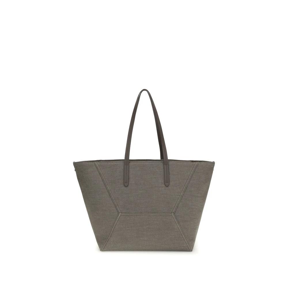 Brunello Cucinelli Brown Nylon Shoulder Bag by Brunello Cucinelli