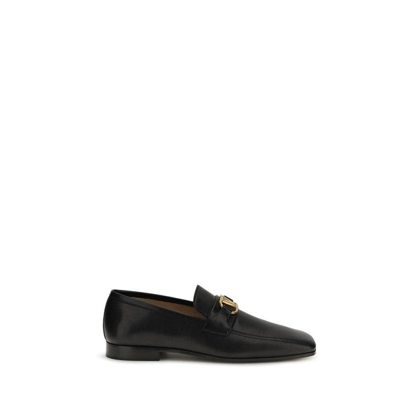 Valentino Garavani Black Goatskin Slip-On Loafers by Valentino Garavani