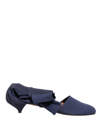 Dolce & Gabbana Blue Cotton Ankle Boots Shoes by Dolce & Gabbana