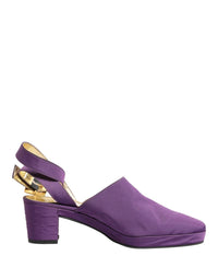 Dolce & Gabbana Purple Suede Sandals Shoes by Dolce & Gabbana