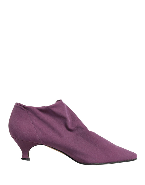 Dolce & Gabbana Shoes Purple Suede Ankle Boots Shoes by Dolce & Gabbana