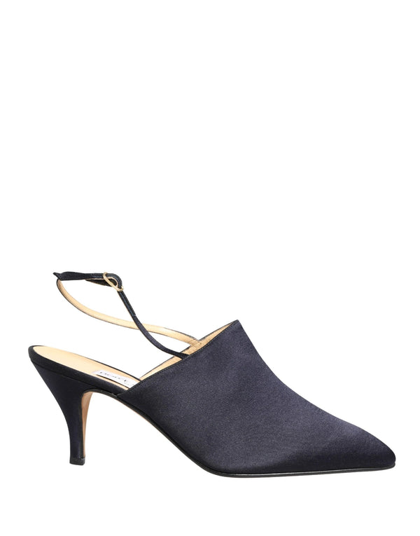 Dolce & Gabbana Black Suede Heels Slingbacks Shoes by Dolce & Gabbana