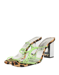 Dolce & Gabbana Multicolor Leather Block Heels Sandals Shoes by Dolce & Gabbana