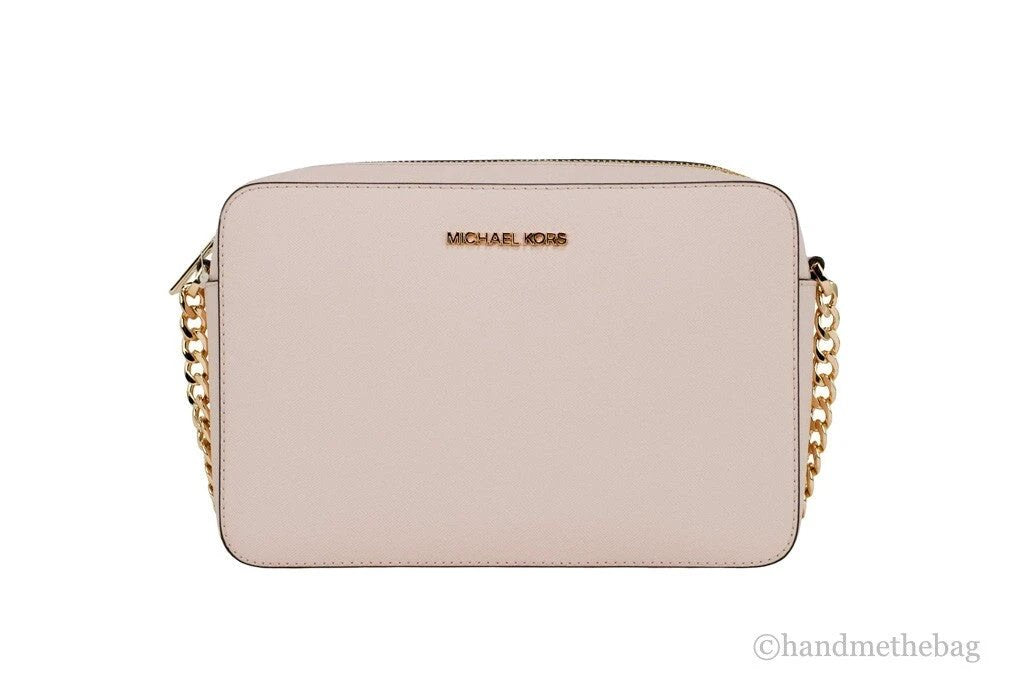 Michael Kors Adult Saffiano Leather East West Crossbody Handbag With 2 Slit Pockets, Blush by Michael Kors
