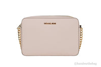 Michael Kors Adult Saffiano Leather East West Crossbody Handbag With 2 Slit Pockets, Blush by Michael Kors