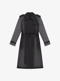 Givenchy Black Fibres Trench Coat by Givenchy