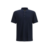 Giorgio Armani Blue Viscose Polo Shirt by Giorgio Armani