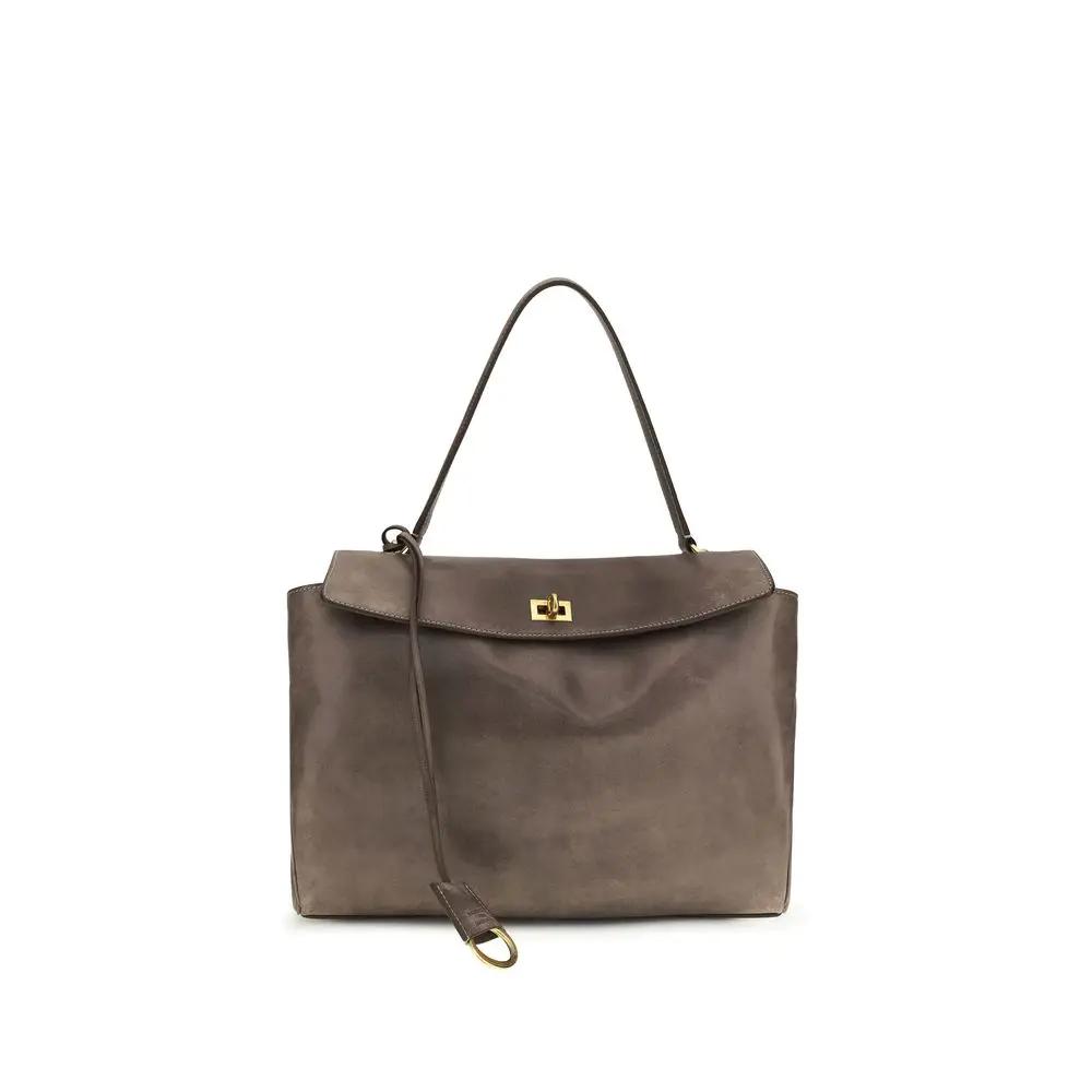 Balenciaga Gray Lamb Ovis Aries Aries Shoulder Bag by Balenciaga