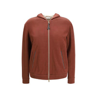 Brunello Cucinelli Bordeaux Silk Sweatshirt by Brunello Cucinelli
