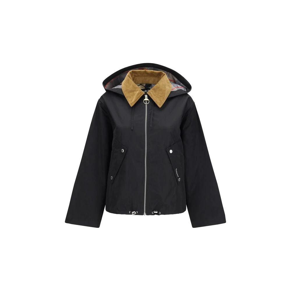 Barbour Black Cotton Rain Coat by Barbour