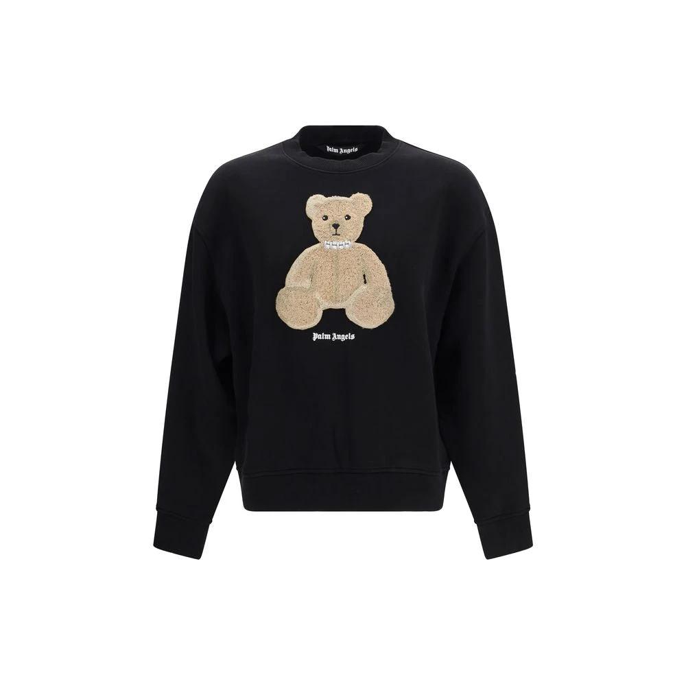 Palm Angels Black Cotton Sweatshirt by Palm Angels