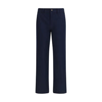 Burberry Blue Cotton Chino Pants by Burberry
