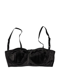 Dolce & Gabbana Black Semi-Pad Underwire Balconette Bra Underwear by Dolce & Gabbana