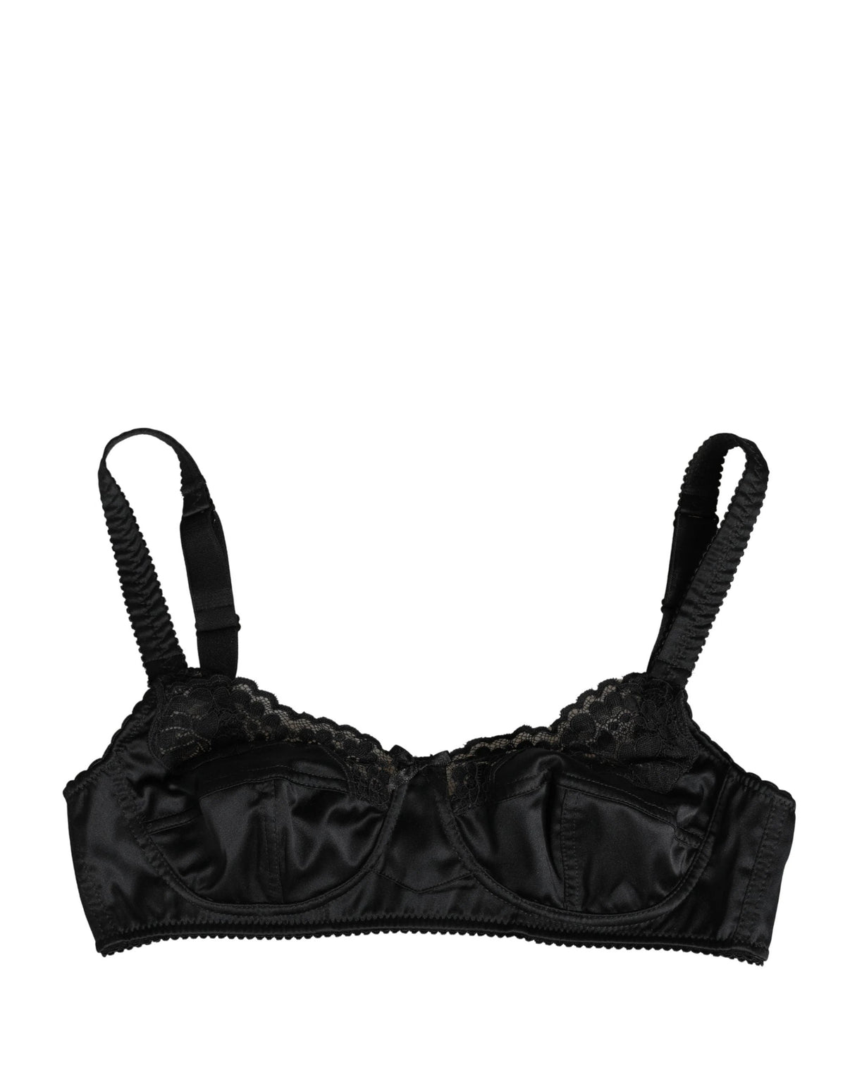 Dolce & Gabbana Black Semi-Pad Underwire Balconette Bra Underwear by Dolce & Gabbana