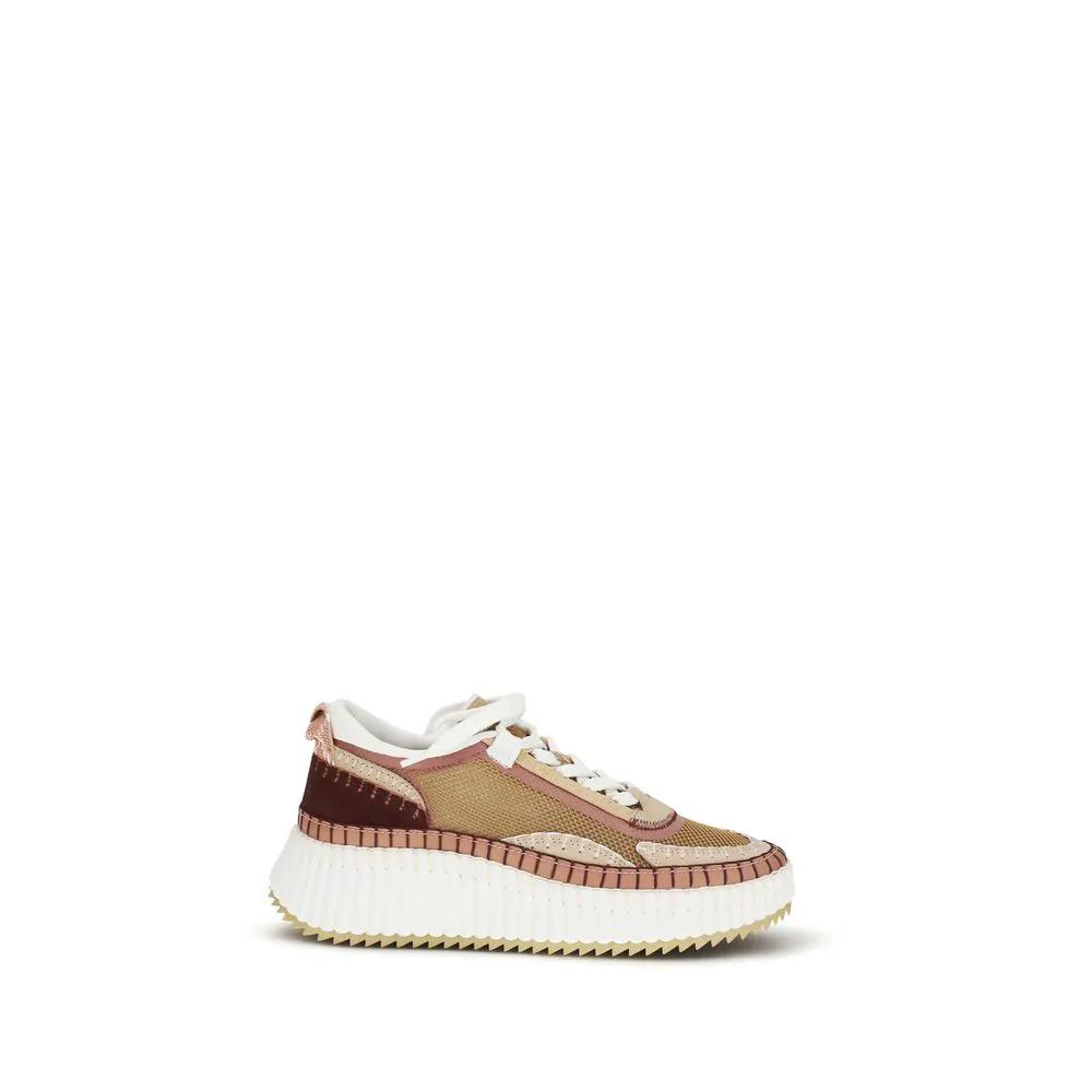 Chloé Brown Polyester Chunky Sneakers by Chloé