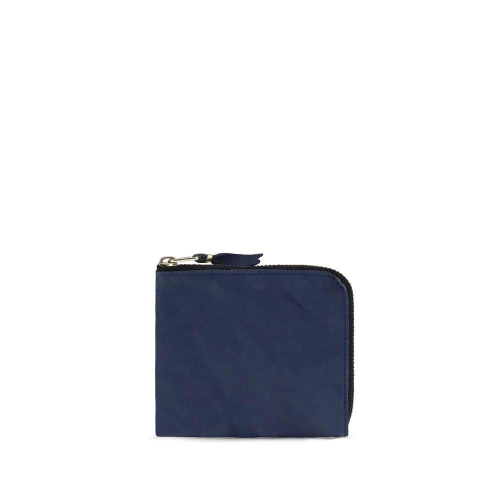 Comme Des Garçons Blue Calf Leather Bos Taurus Wallet by Comme Des Garçons