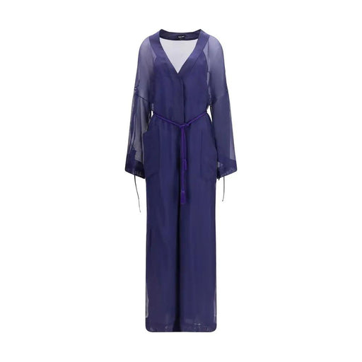 Giorgio Armani Blue Viscose Jumpsuit by Giorgio Armani