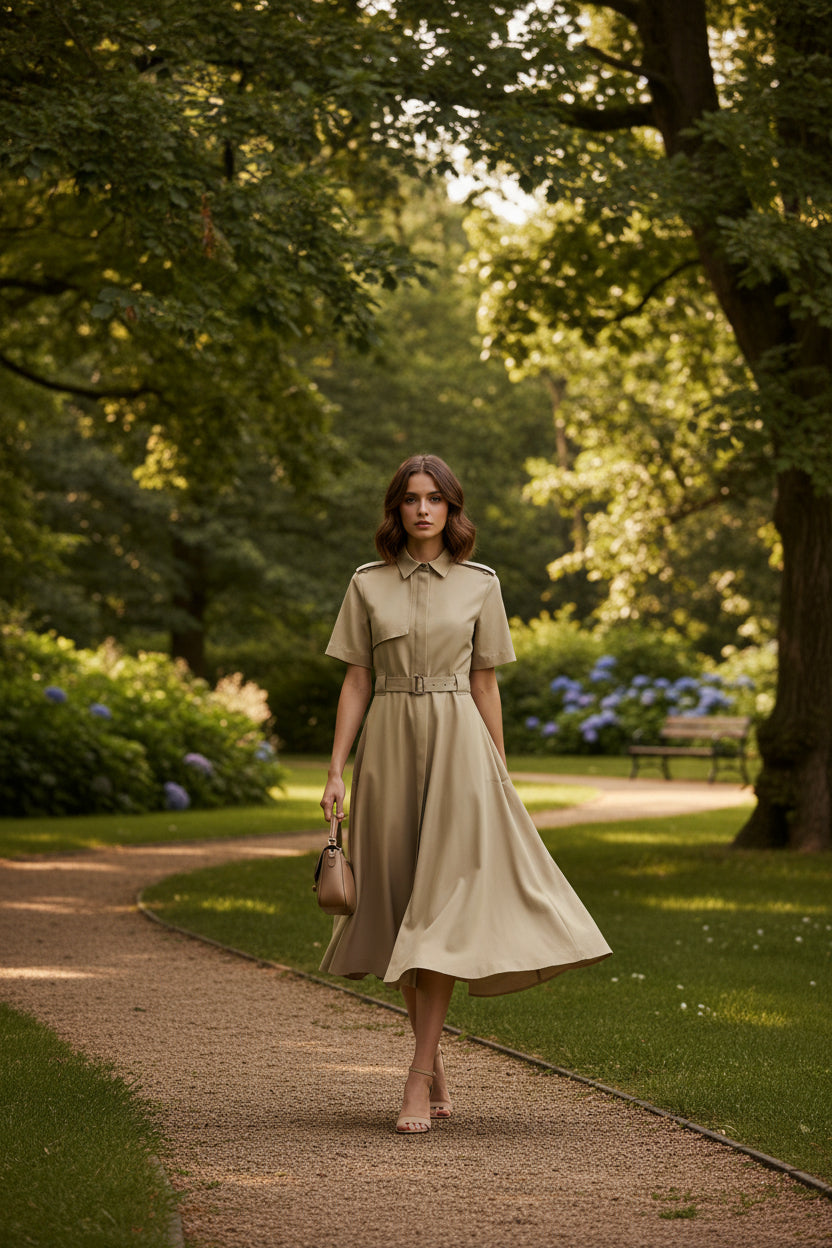 Burberry Beige Cotton Casual Dress by Burberry