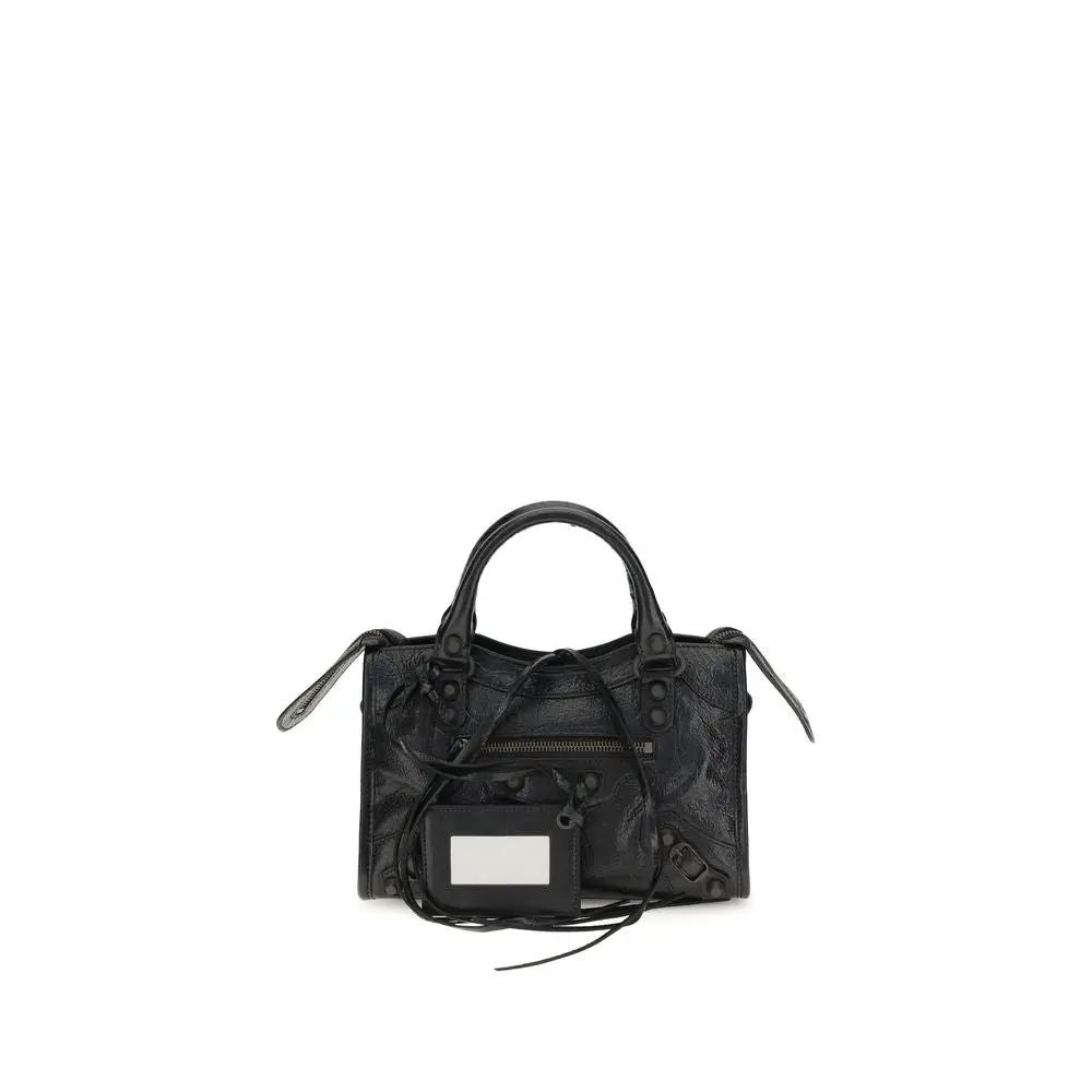 Balenciaga Black Lamb Leather Shoulder Bag by Balenciaga