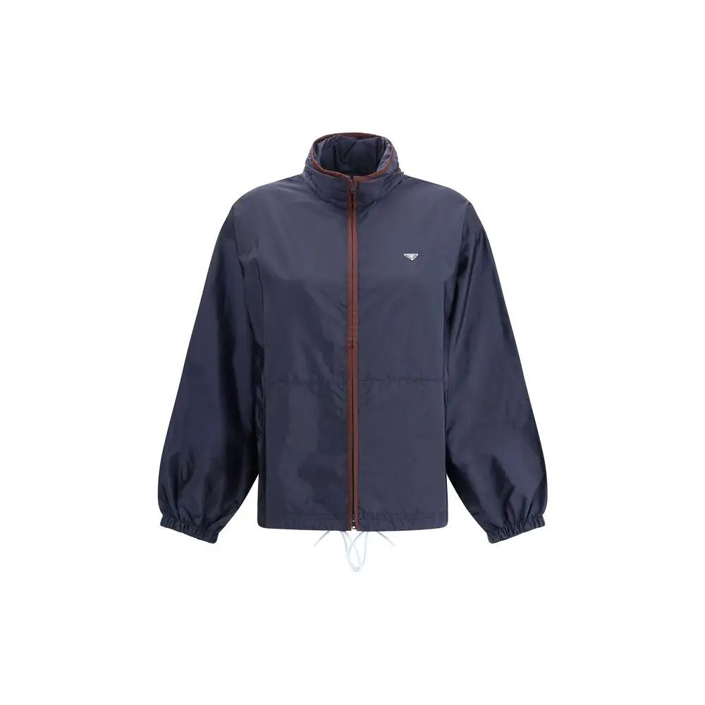 Prada Blue Polyamide Shell Jacket by Prada