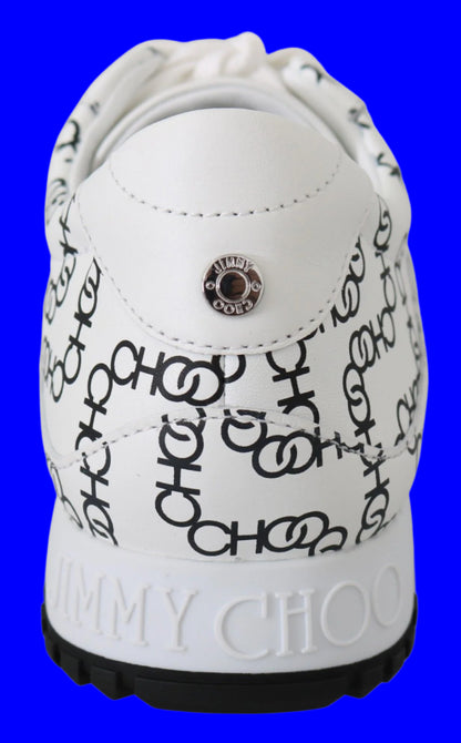 Jimmy Choo Elegant Monochrome Leather Sneakers