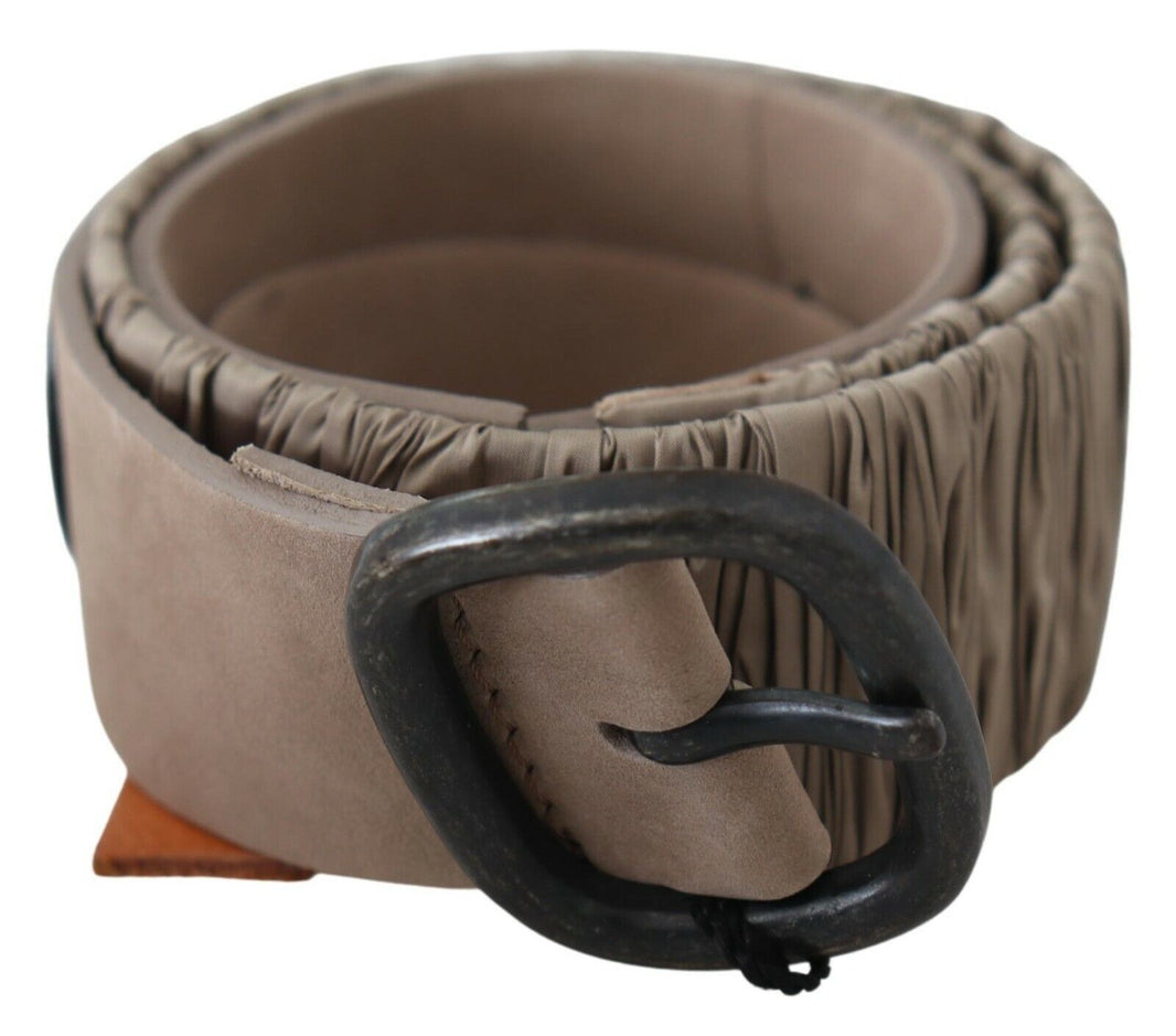 GF Ferre Brown Solid Leather Waist Metal Buckle Belt