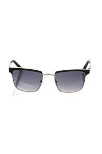 Frankie Morello Black Metallic Fiber Men Sunglass
