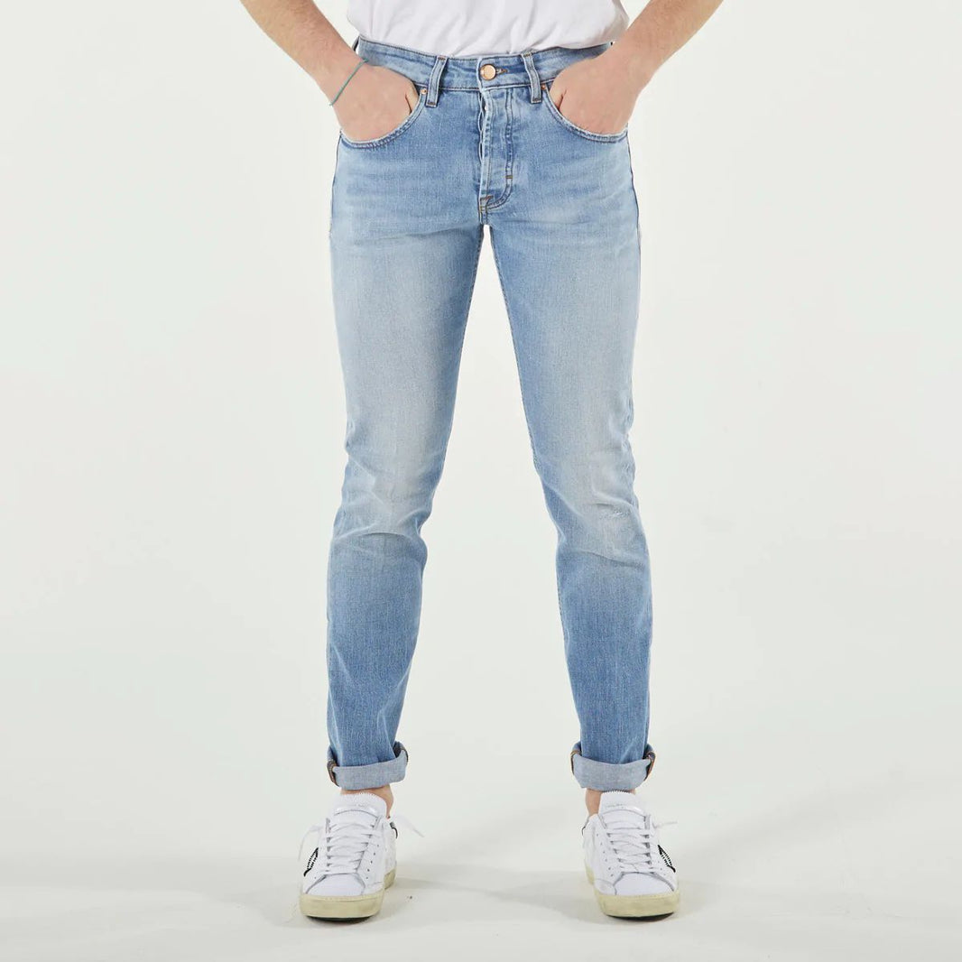Don The Fuller Light Blue Cotton Men Jeans