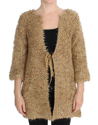 PINK MEMORIES Beige Wool Blend Cape Sweater
