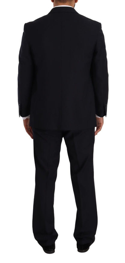 Domenico Tagliente Blue Polyester Single Breasted Formal Suit