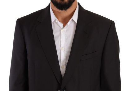 Domenico Tagliente Gray Polyester Single Breasted Formal Suit