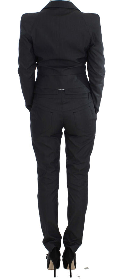 Exte Gray One Button Two Piece Suit
