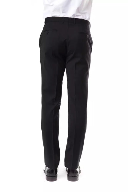 Uominitaliani Gray Wool Mens Suit Pant