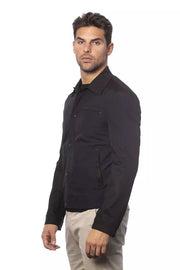 Verri Black Cotton Men Bomber Jacket by Verri