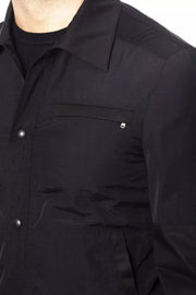 Verri Black Cotton Men Bomber Jacket by Verri