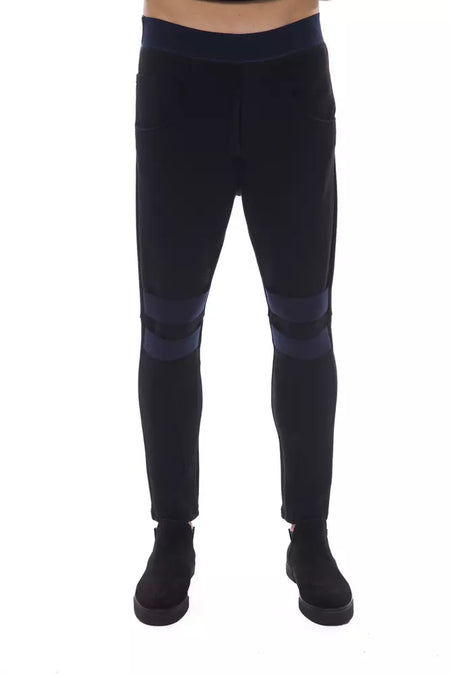 Nicolo Tonetto Black Viscose Men Pant