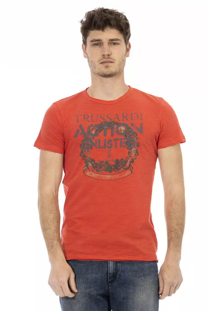 Trussardi Action Red Cotton Men's T-Shirt