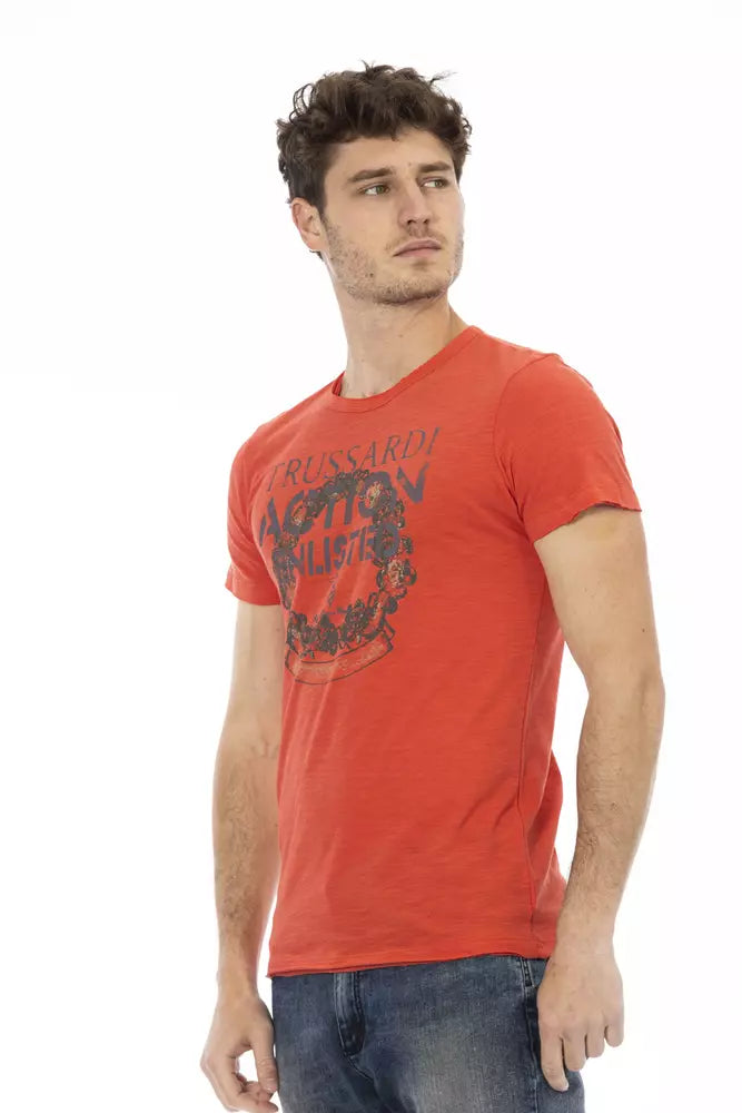 Trussardi Action Red Cotton Men's T-Shirt