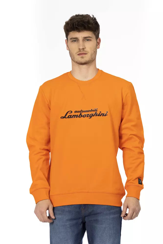 Automobili Lamborghini Orange Cotton Unisex Sweatshirt