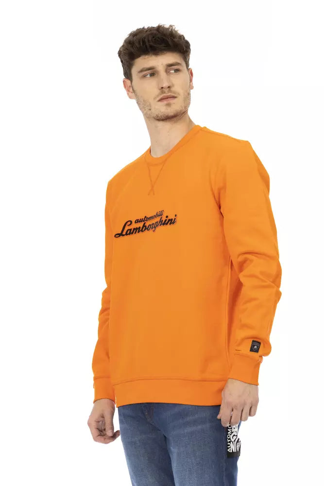 Automobili Lamborghini Orange Cotton Unisex Sweatshirt