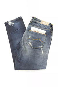 Jacob Cohen Blue Cotton Women's Jeans with Pony Skin Label