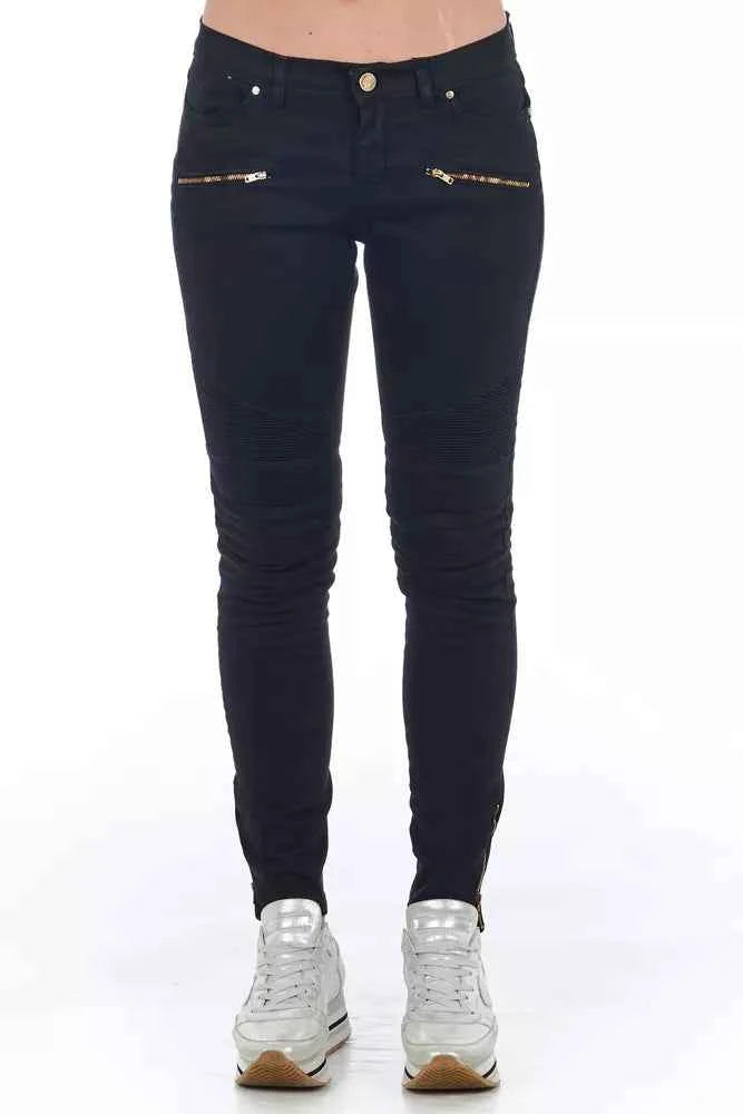 Frankie Morello Black Cotton Pant