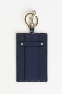 Trussardi Blue Leather Men Badge Holder