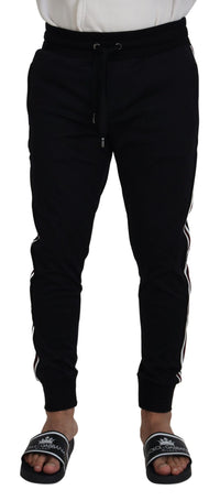 Dolce & Gabbana Black DG Print Mens Jogger Pants