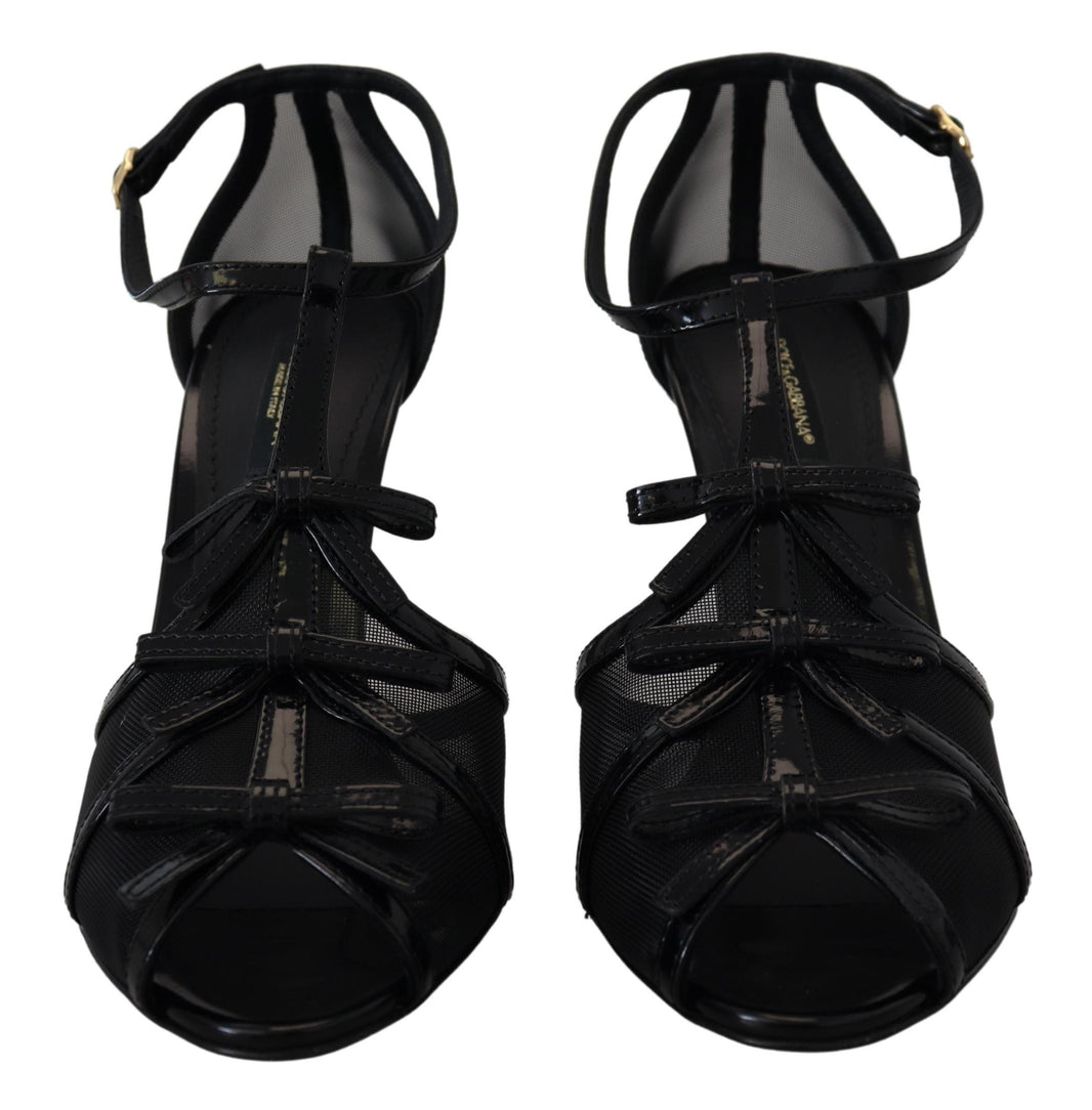 Dolce & Gabbana Black Stiletto High Heels Sandals Shoes