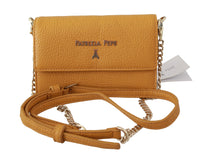 Patrizia Pepe Yellow Logo Leather Shoulder Strap Sling Bag
