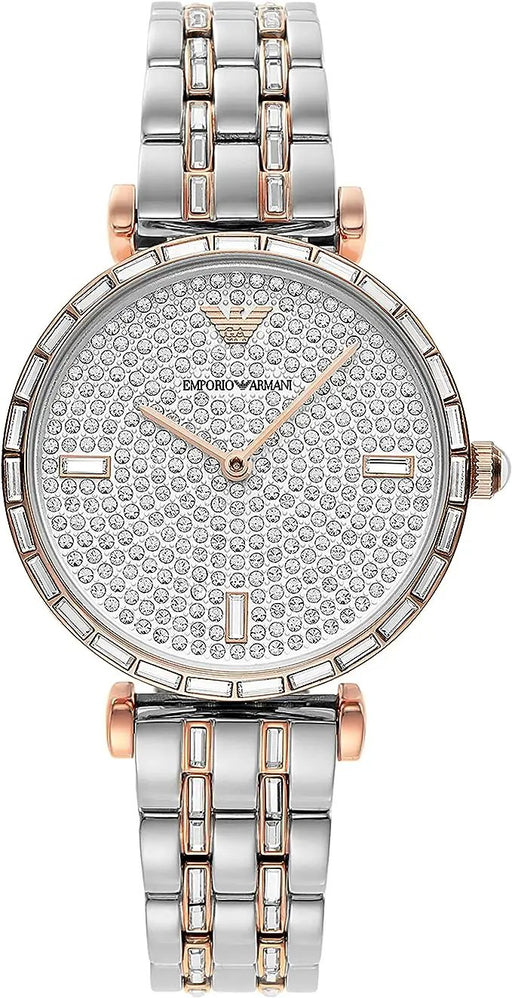 Emporio Armani Silver Steel Quartz Watch by Emporio Armani