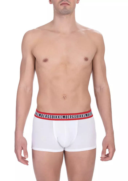 Bikkembergs White Cotton Men Underwear Twin Pack