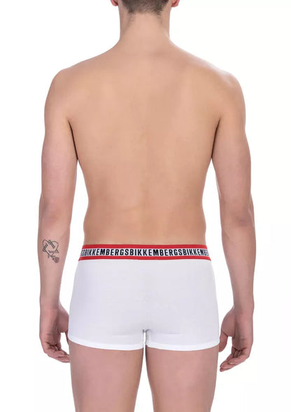 Bikkembergs White Cotton Men Underwear Twin Pack