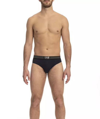 Cavalli Class Blue Cotton Men's Underwear Pack
